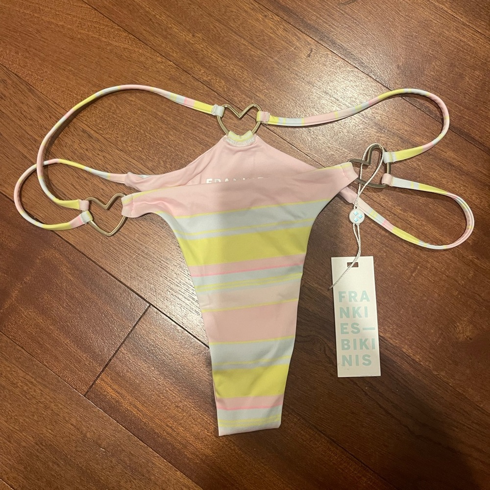 Frankie’s Bikinis Kailyn Skimpy String Bikini Bottom - summer stripe
